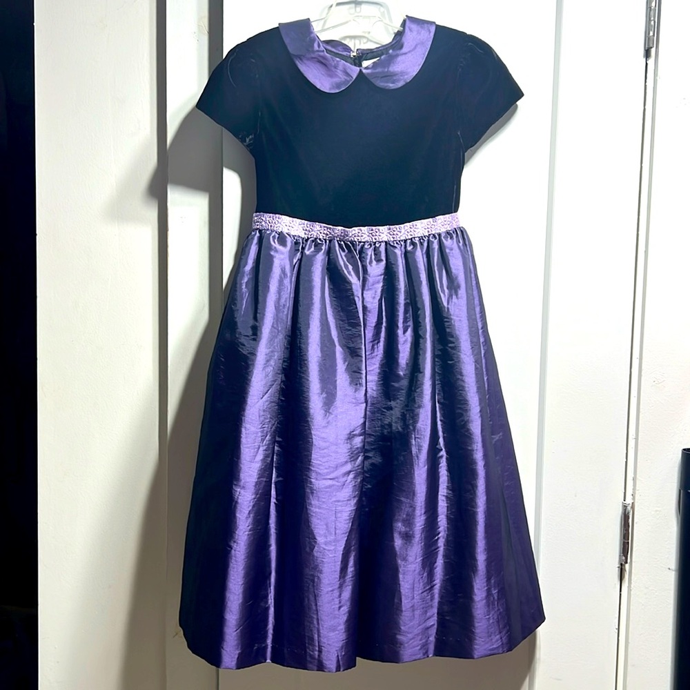 Greendog EUC satin and velvet cap sleeve party dress